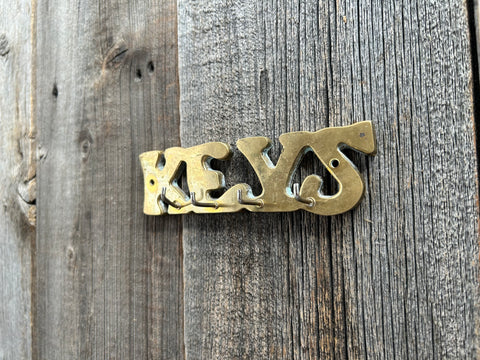 Vintage Brass Key Hook Wall Mount