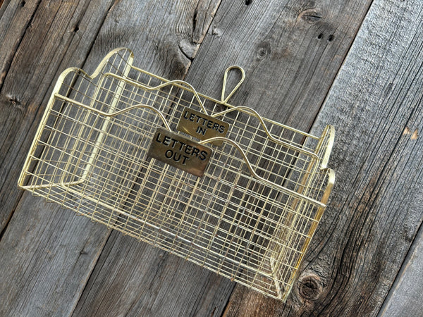 Vintage Brass Letters Organizer