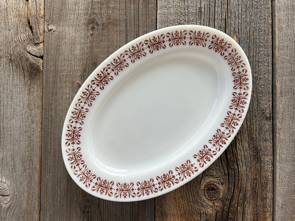 Vintage Anchor Hocking Copper Filigree Serving Platter