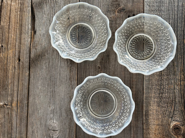 Individual Vintage Fenton Moonstone Hobnail Bowl