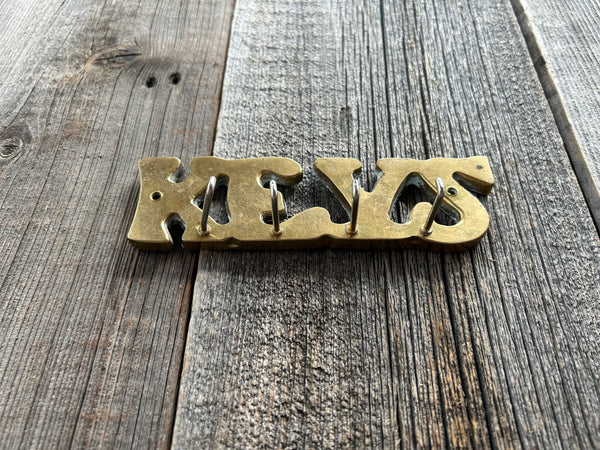 Vintage Brass Key Hook Wall Mount