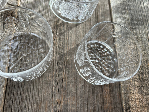 Vintage Set of 4 Iittala Flora Small Glasses