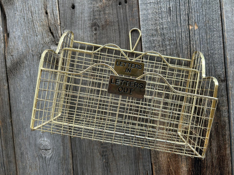 Vintage Brass Letters Organizer