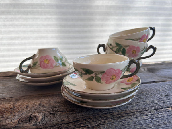 Individual Vintage Franciscan Desert Rose Teacup and Saucer