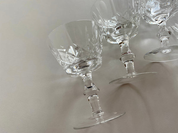 Vintage Set of 2 Crystal Champagne Coupe Glasses