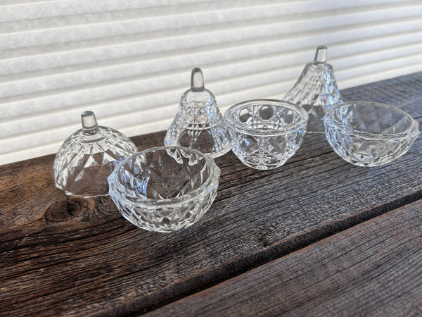 Vintage Individual Fruit Glass Trinket Dish