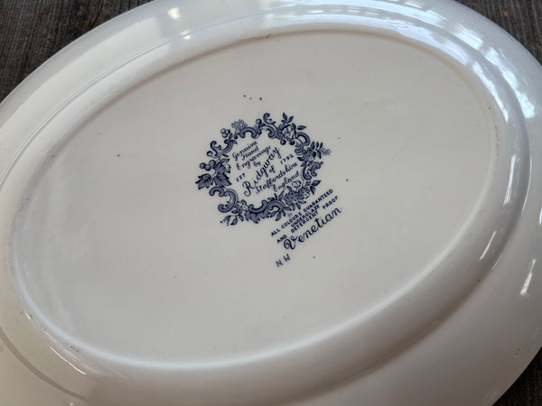 Vintage Ridgway Venetian Large Oval Serving Plate