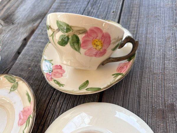 Individual Vintage Franciscan Desert Rose Teacup and Saucer