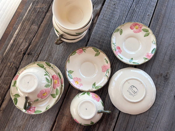 Individual Vintage Franciscan Desert Rose Teacup and Saucer