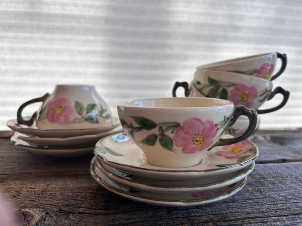 Individual Vintage Franciscan Desert Rose Teacup and Saucer