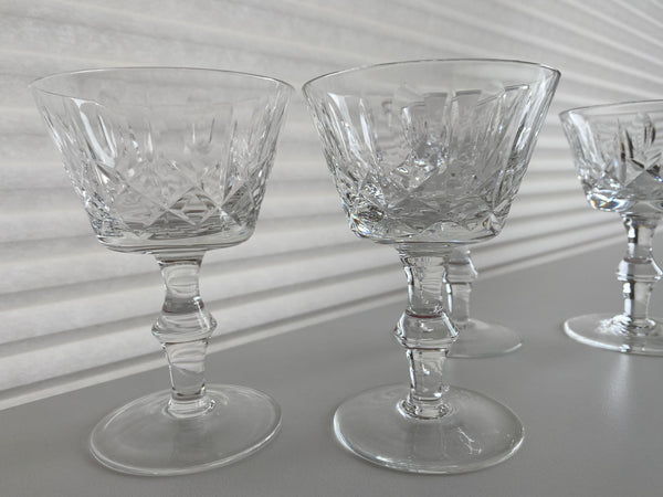 Vintage Set of 2 Crystal Champagne Coupe Glasses