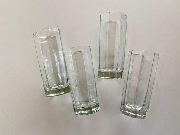 Set of 4 Vintage Large Tall Octime Glasses