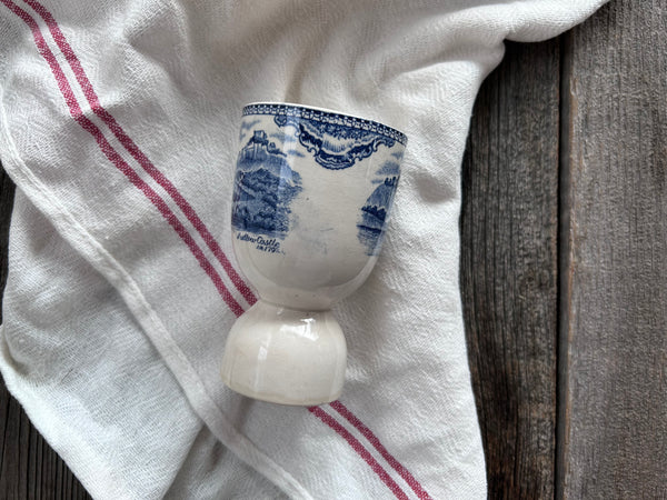 Vintage Johnson Brothers Ludlow Castle Blue Egg Cup