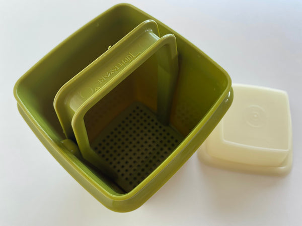 Vintage Avocado Green Tupperware Pickle Keeper