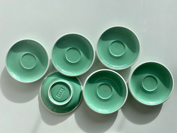 2-Piece Brand New Glass Tumbler and Brand New Teal Saucer