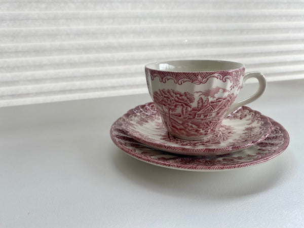 Individual Churchill The Brook Pink Teacup and Saucer (2-Piece)