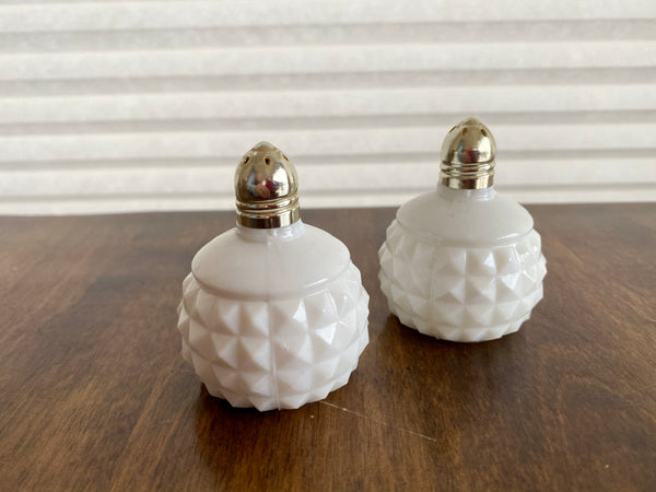 Vintage Milk Glass Made in Japan Salt and Pepper Shaker