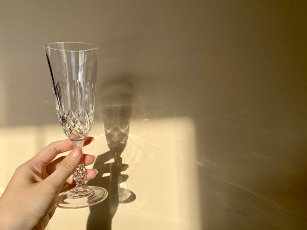 Set of 4 Vintage Crystal Champagne Glasses