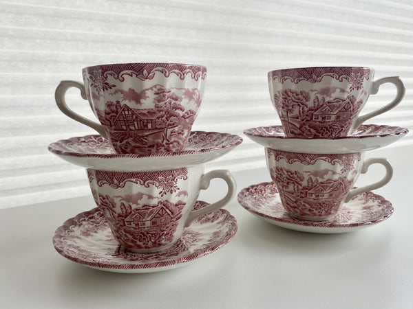 Individual Churchill The Brook Pink Teacup and Saucer (2-Piece)