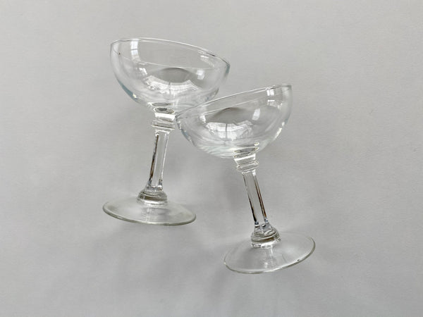 Set of 2 Vintage Coupe Glasses