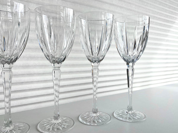 Set of 5 Vintage Mikasa Icicles Crystal Wine Glasses