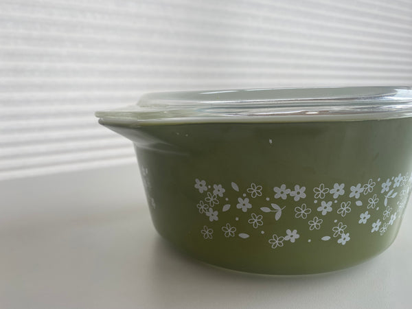 Vintage Pyrex Spring Blossom Casserole Dish and Lid