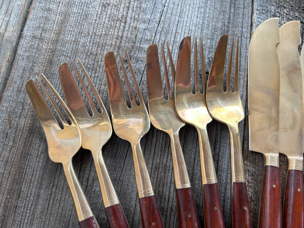 Individual Vintage Halls Bronze Dessert Fork or Knife