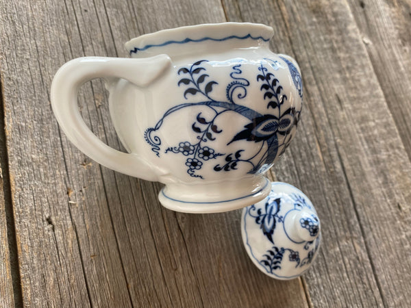 Vintage Blue Danube Sugar Bowl With Lid