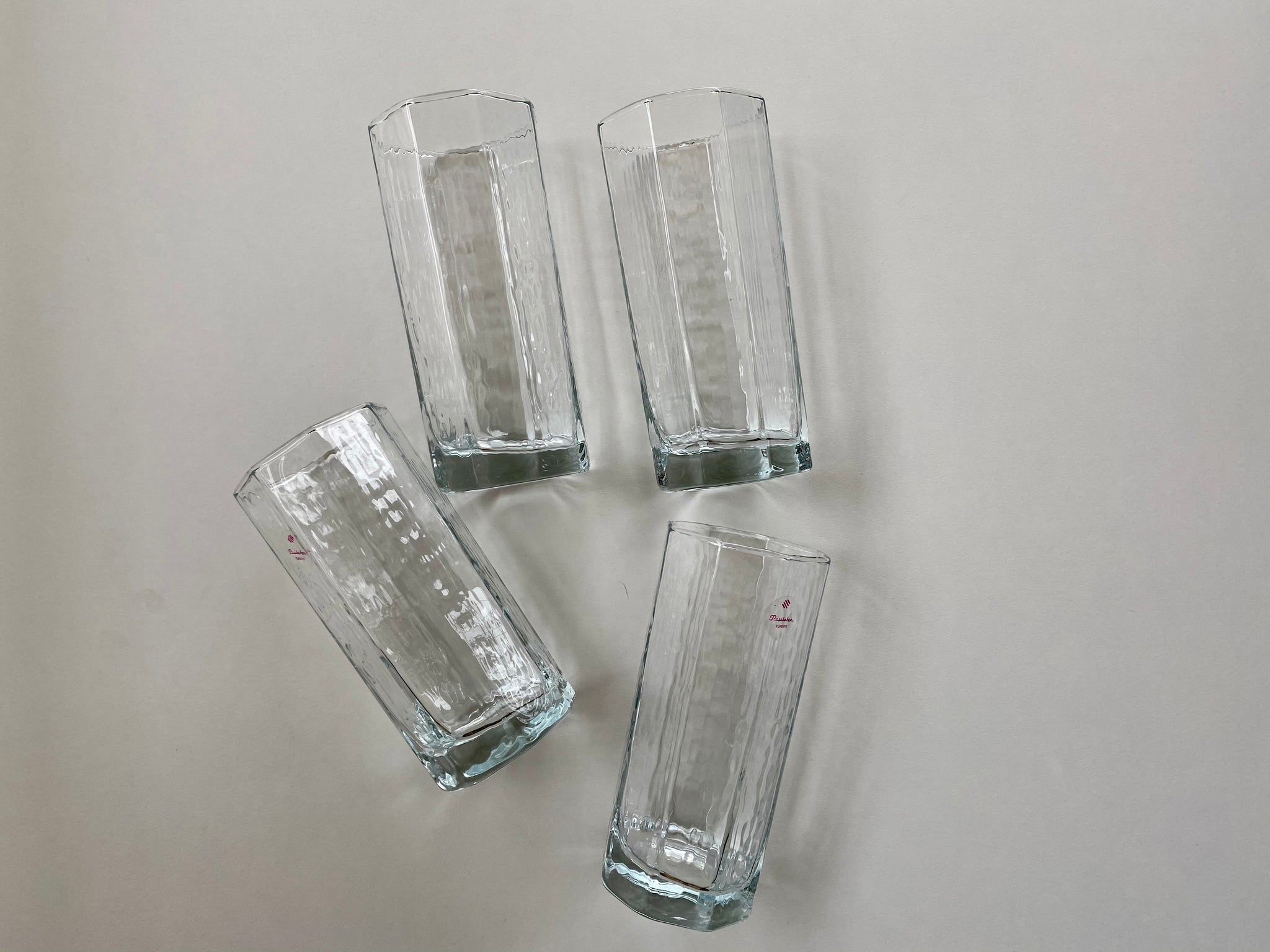 Set of 4 Vintage Pasabahce Glass Tumblers