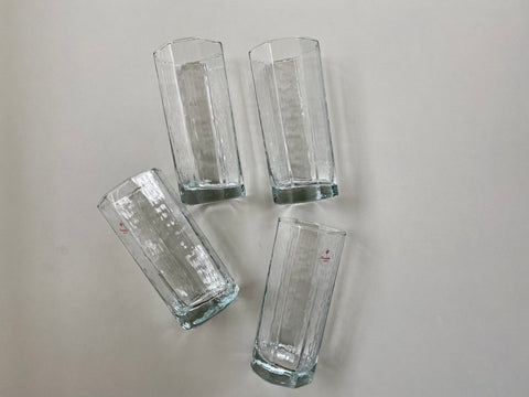 Set of 4 Vintage Pasabahce Glass Tumblers