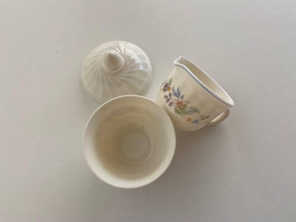 Vintage Arcopal Victoria Sugar and Creamer