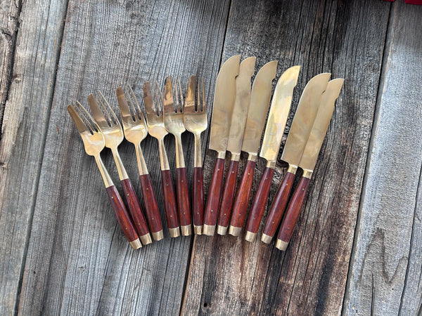 Individual Vintage Halls Bronze Dessert Fork or Knife