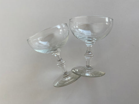 Vintage Set of 2 Champagne Coupes