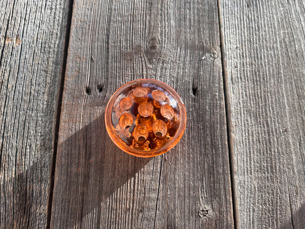 Vintage Pink Glass Flower Holder