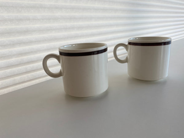 Vintage Set of 2 Stackable Japanese Mugs