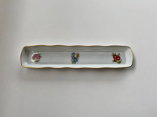 Vintage Limoges France Linear Jewellery Dish