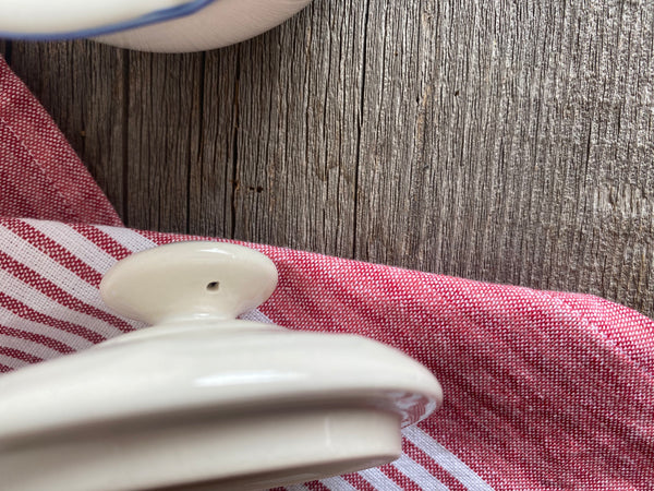 Individual Vintage Blue Bell Sugar Dish With Lid