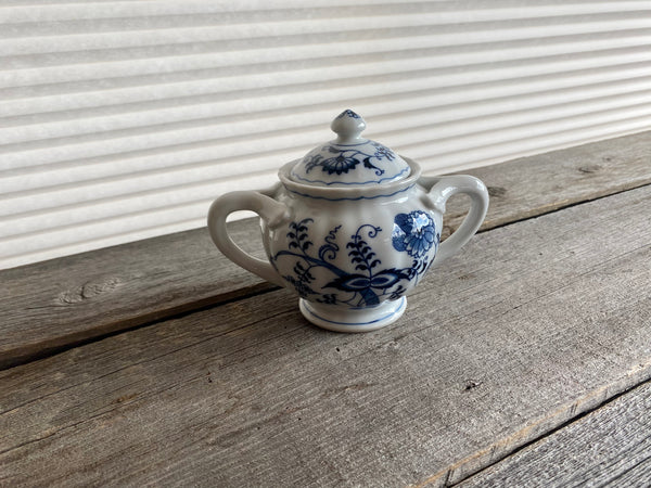 Vintage Blue Danube Sugar Bowl With Lid