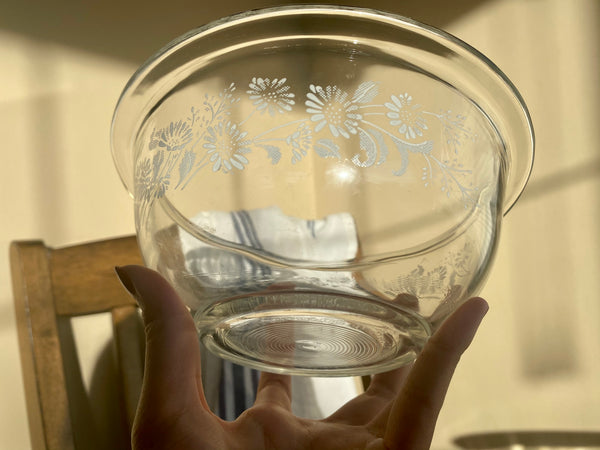 Set of 3 Vintage Pyrex Clear Colonial Mist Nesting Bowls