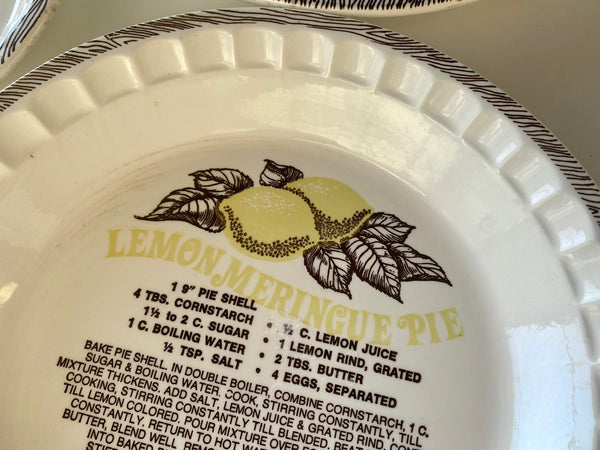 Vintage Lemon Pie Plate