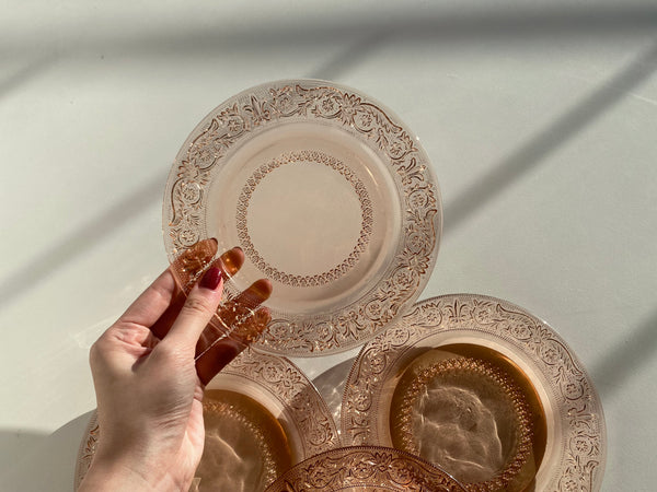 Individual Vintage KIG Pink Salad Plate