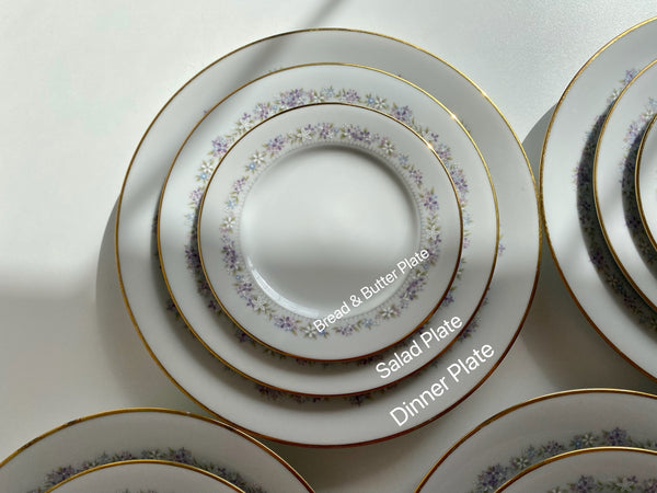 Individual Vintage Noritake Lilac Time Dinner Plate