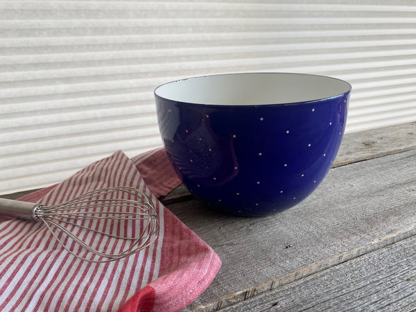 Vintage Ampleur Ejiry Japan Large Enamel Mixing Bowl