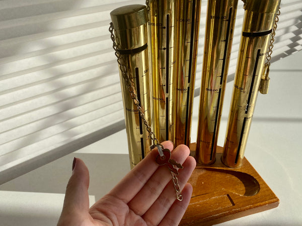 Vintage Brass and Wood Coin Bank