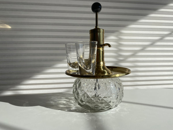 Vintage Brass and Glass Shot Dispenser