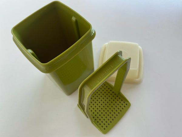 Vintage Avocado Green Tupperware Pickle Keeper