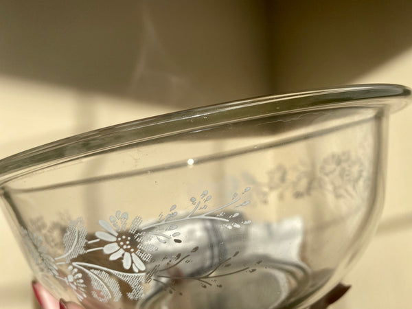 Set of 3 Vintage Pyrex Clear Colonial Mist Nesting Bowls
