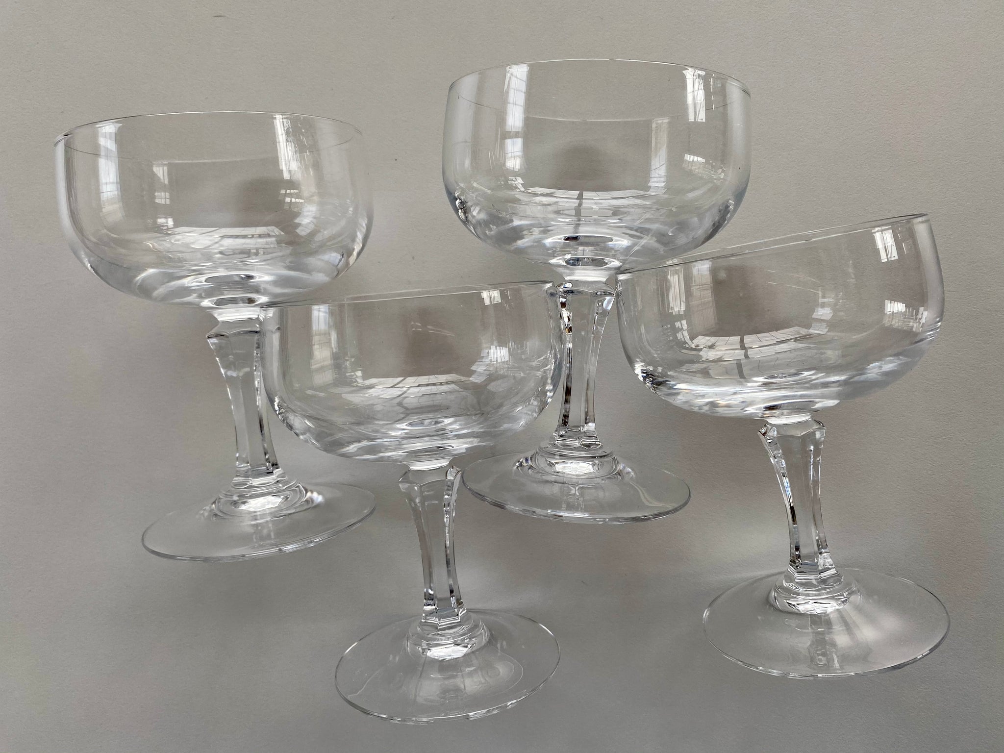 Set of 4 Vintage Coupe Glasses