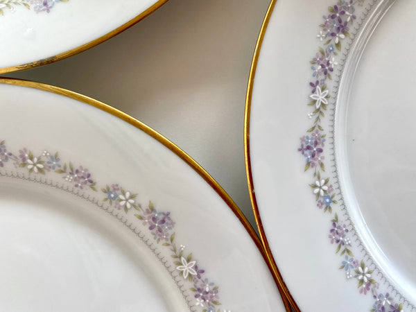 Individual Vintage Noritake Lilac Time Dinner Plate