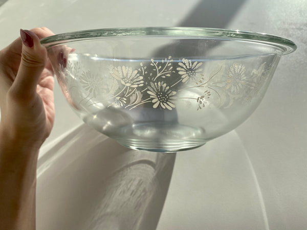Set of 3 Vintage Pyrex Clear Colonial Mist Nesting Bowls
